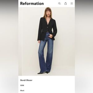 Reformation Black Bondi Blazer